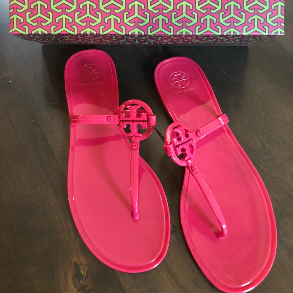 Tory Burch Jelly Flip Flips- Size 10